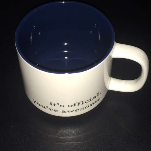 Threshold it’s official you’re awesome mug blue interior black writing - Picture 3 of 6